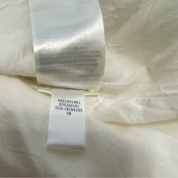 Chico’s Size 2 (12/14) Cream Boho Embroidered Beaded Peasant Top Long Sleeve - Picture 10 of 12